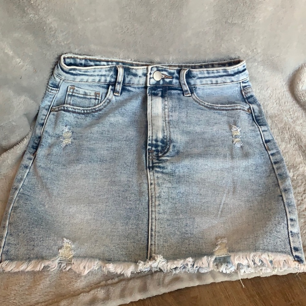 Denim mini skirt